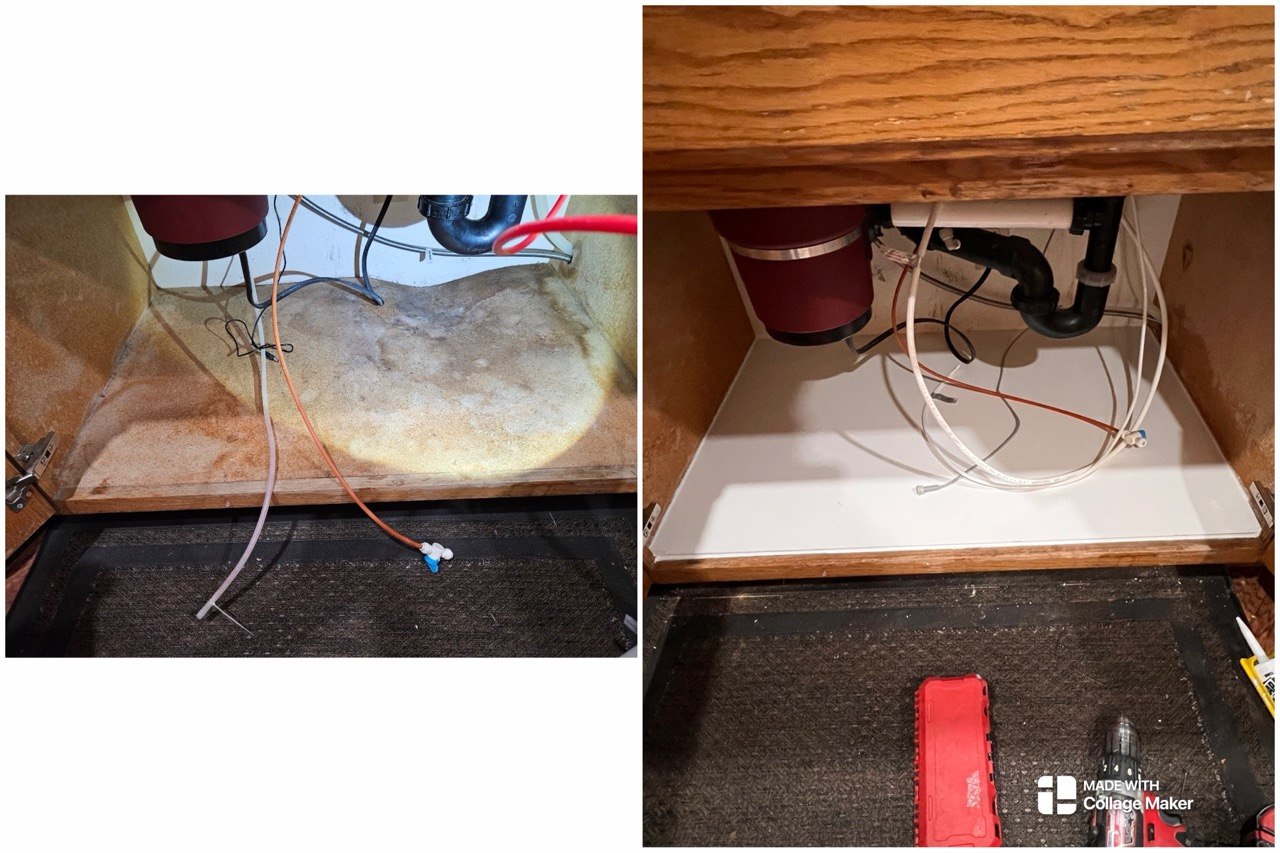 Under-sink cabinet repair