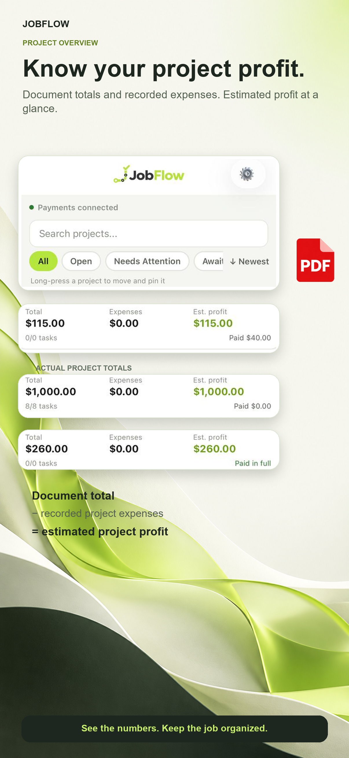 Upcoming JobFlow update: See the job total and costs